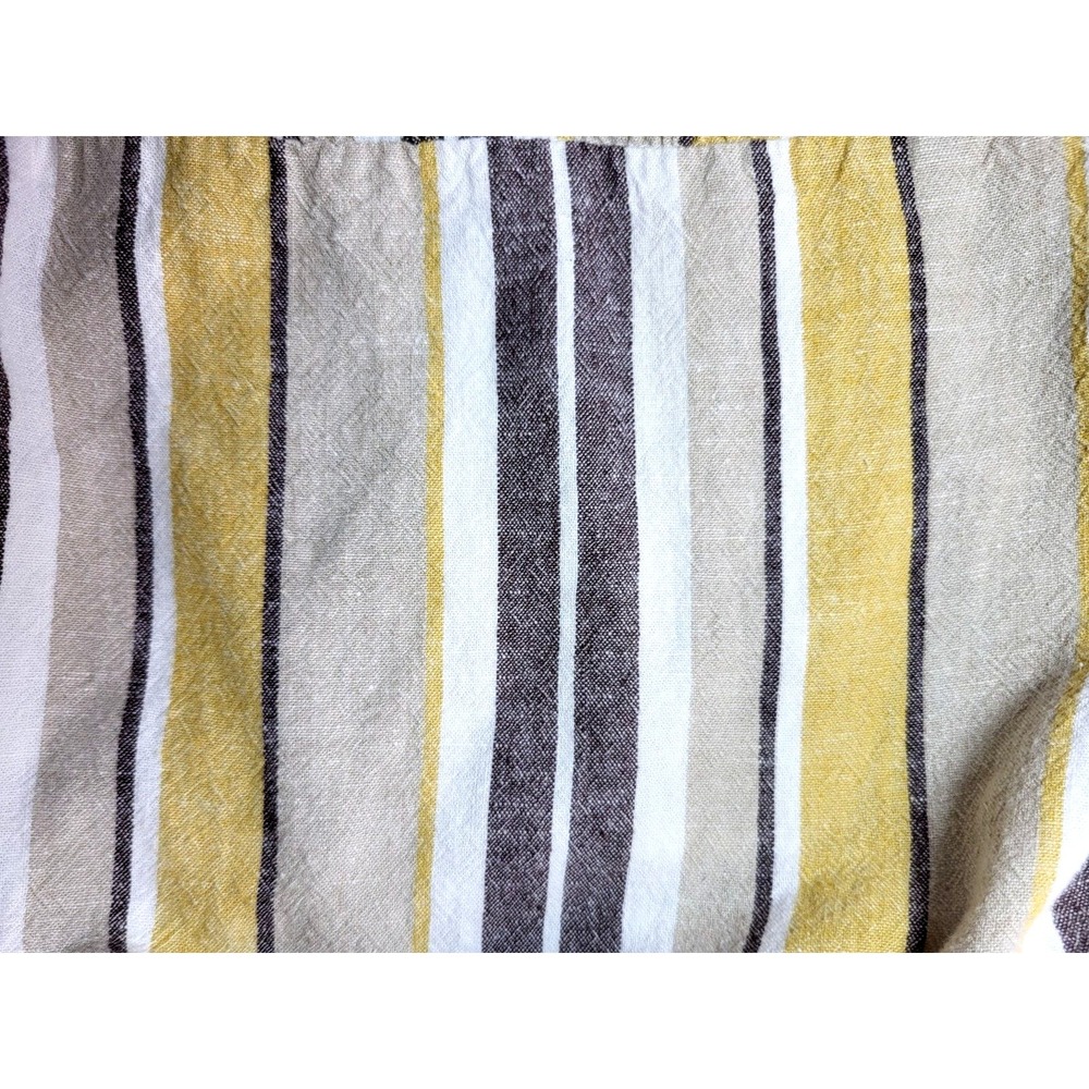 London Times 3 Tier Striped Linen/Rayon Sundress Wide Straps Elastic Back 14 - Picture 8 of 8